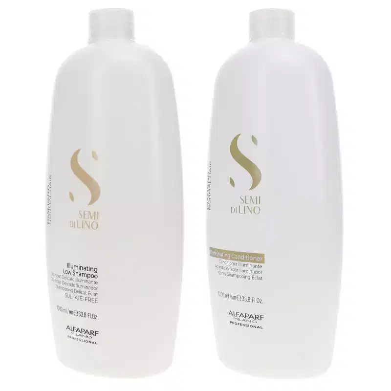 Alfaparf Milano Semi Di Lino Diamond Illuminating Low Shampoo 33.8 oz & Conditioner 33.8 oz Combo Pack