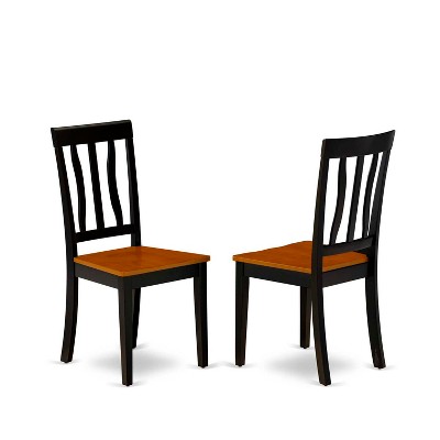3-Piece Black and Cherry Finish Solid Wood Top - Dining Room Set - Seats 4