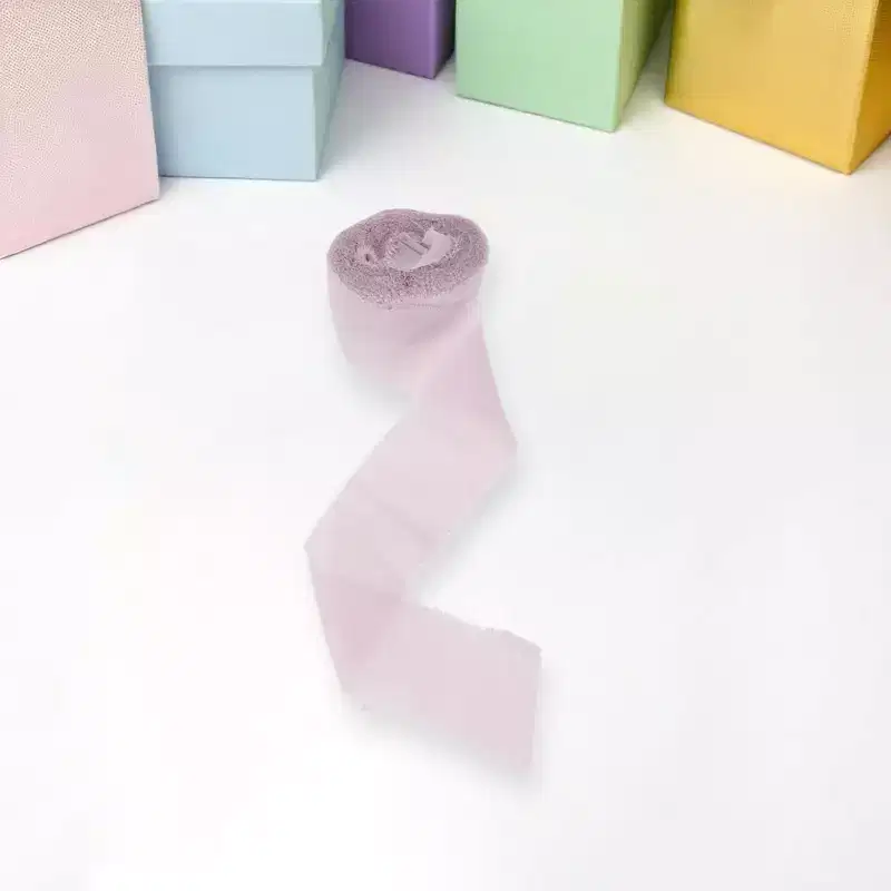 Unique Bargains Ribbon Tear-Away Frayed Edge Polyester 157.48x1.57 1 Pc