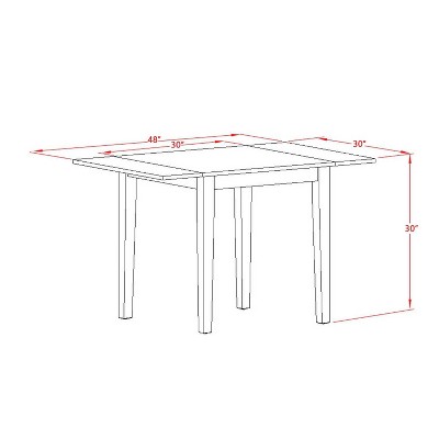 5-Piece Linen White Finish Solid Wood Top Rectangular Dining Room Set (Seats-4)