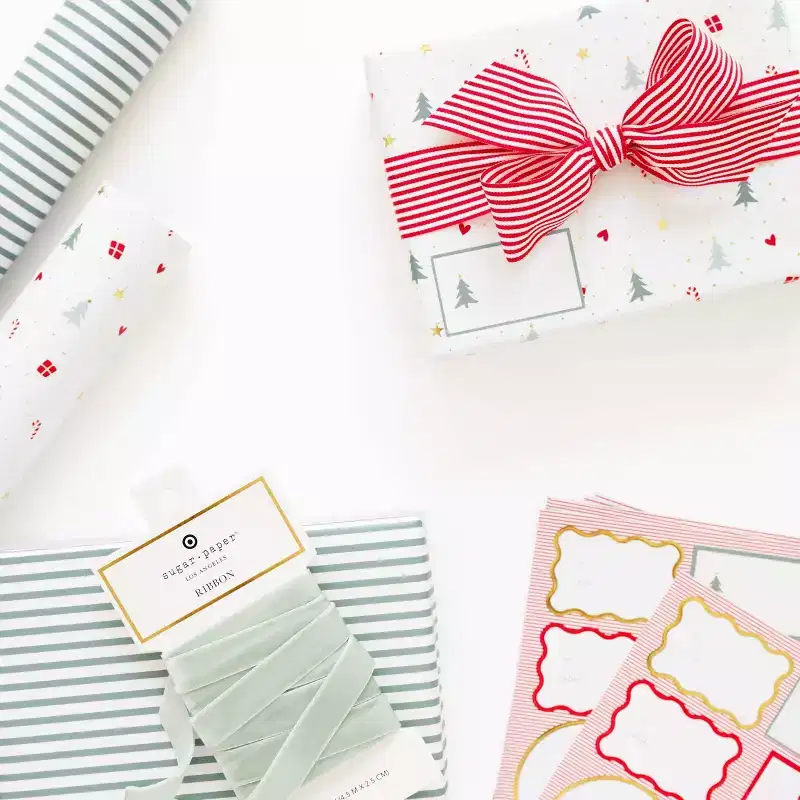 5/8"x15' Christmas Velvet Ribbon Green - Sugar Paper™ +