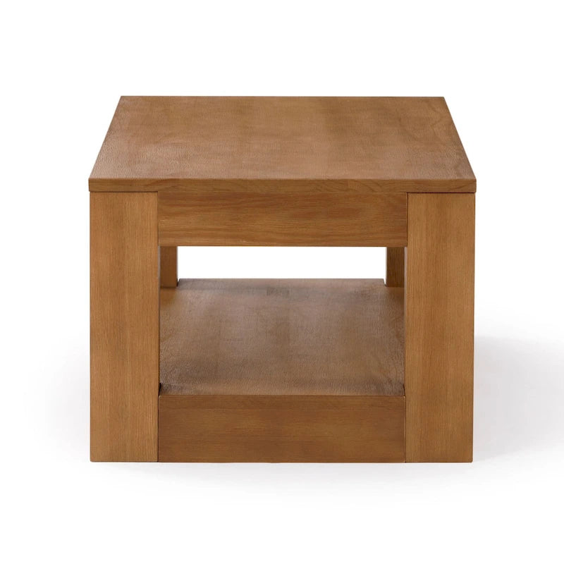 Modern Rectangular Coffee Table with Shelf