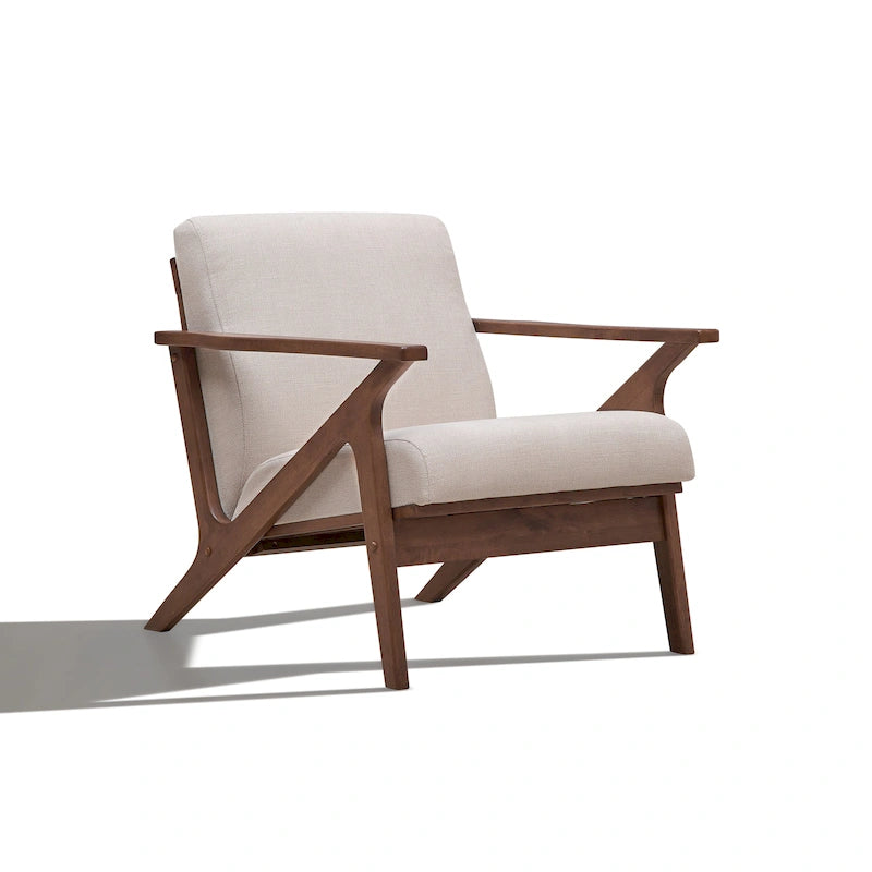 Mid-Century Modern Lounge Chair with Plush Cushioning