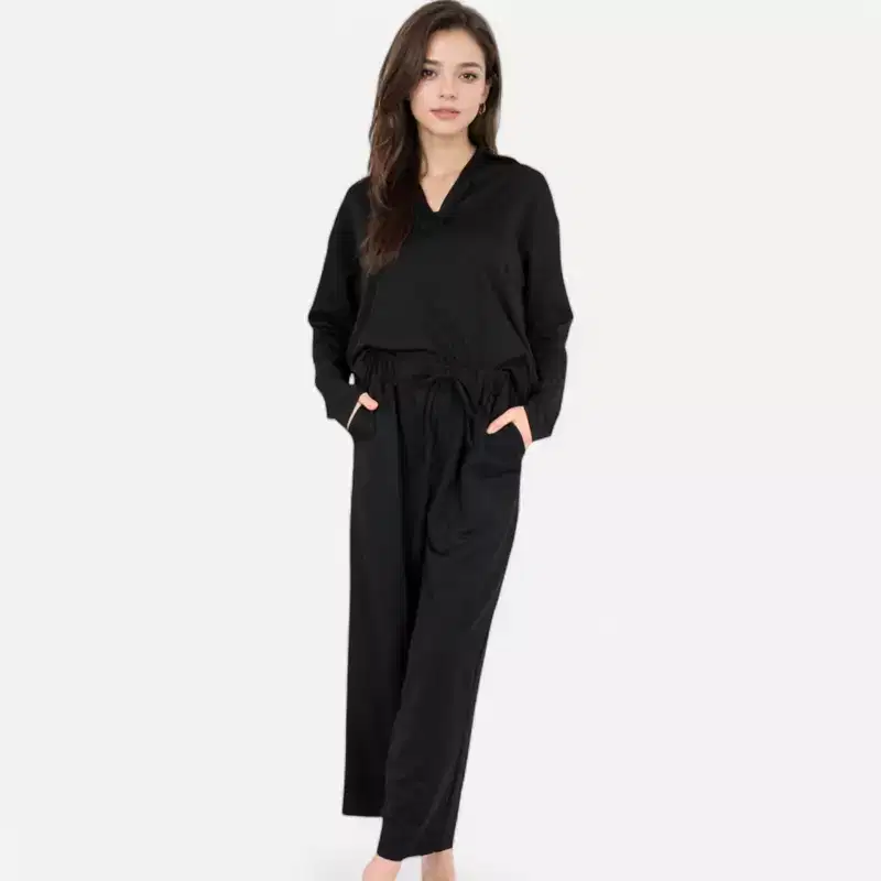 Anna-Kaci Women's Relaxed Fit Pullover and Wide Leg Lounge Pants Set