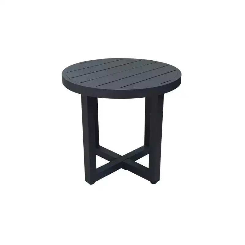 International Concepts 3pc Woven Abaca Rope Outdoor Patio Conversation Furniture Sets with End Table & 2 Swivel Chairs