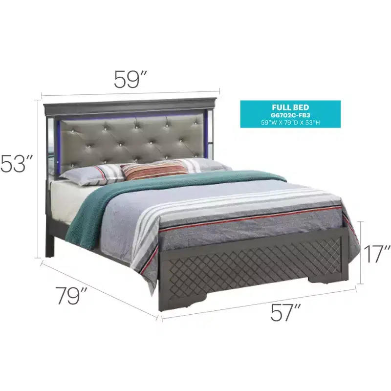 Passion Furniture Verona and Full Panel Beds