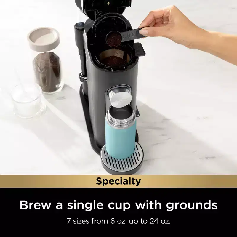 Ninja Single-Serve Pods & Grounds Coffee Maker with Integrated Milk Frother