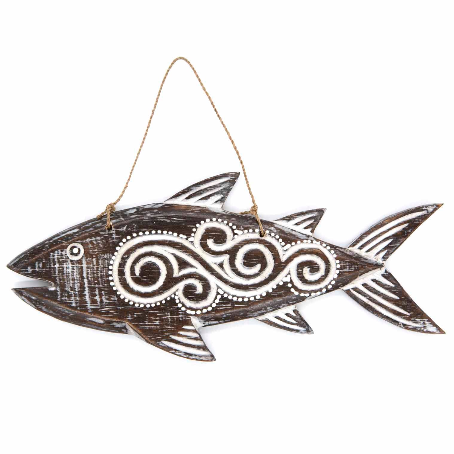 Hand Carved Fish Plaque