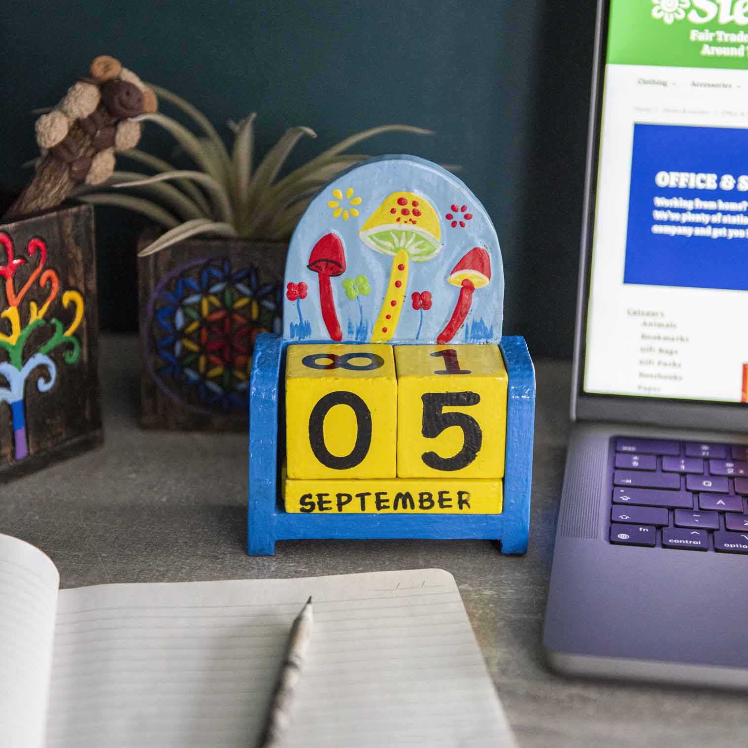 Painted Mushroom Perpetual Calendar