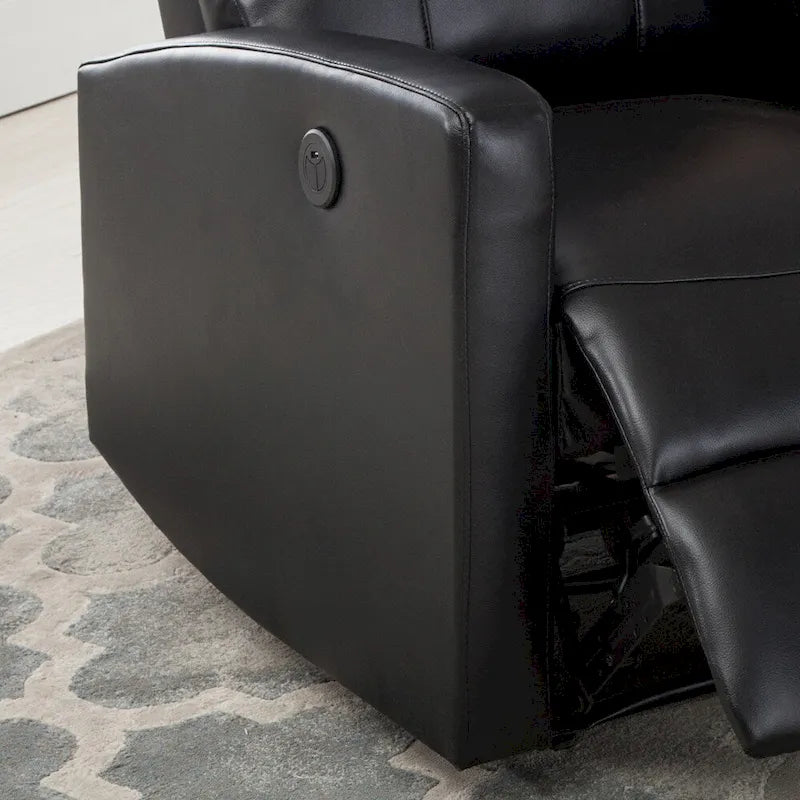 Modern Faux Leather Small Powered Reading Recliner