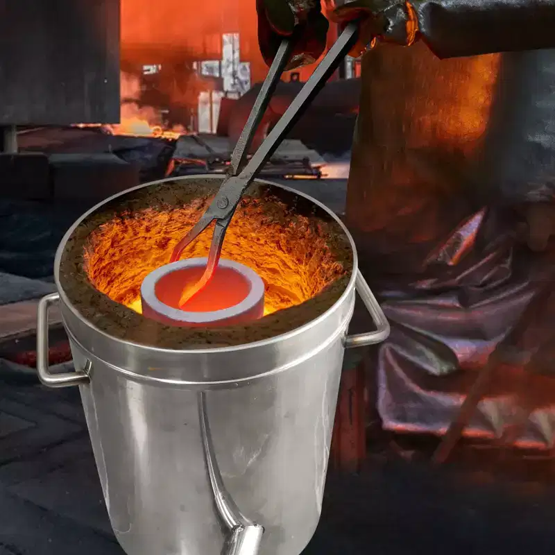 VEVOR 6KG Propane Melting Furnace Kit, Large Capacity Foundry Home Kilns, with Crucible & Tongs Kiln, Stainless Steel Smelter