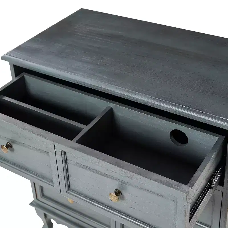 Set of 2 Galatea 32'' Traditional Solid Wood 3 - Drawer Accent Chest with Charging Station | HULALA HOME