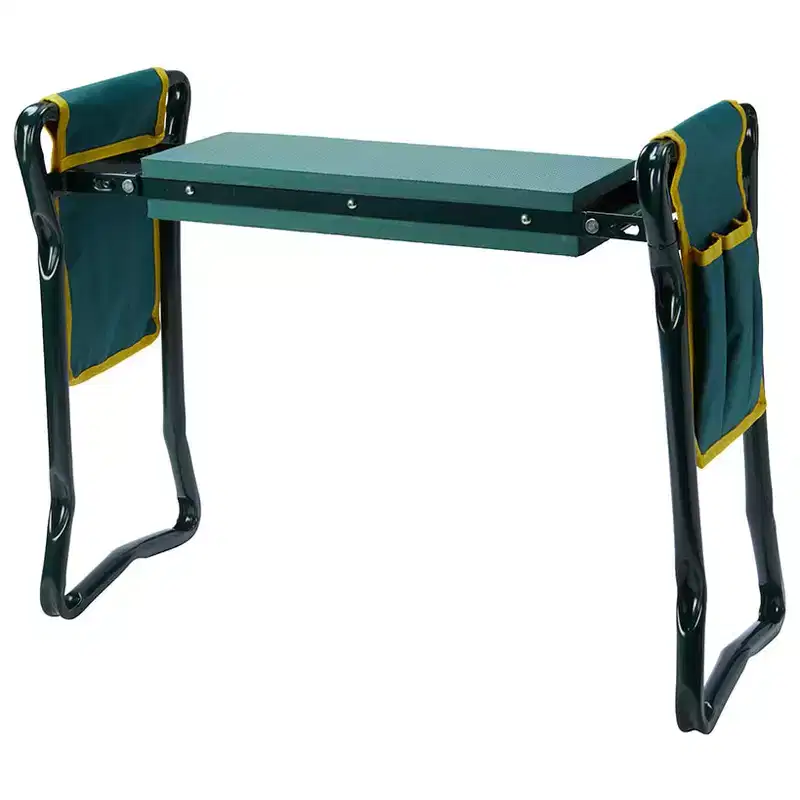 The Lakeside Collection Garden Planting Bench 2 In 1 With Knee Saver And Tool Organizer -