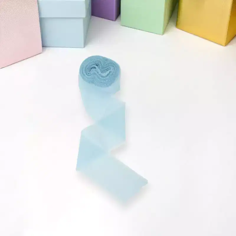 Unique Bargains Ribbon Tear-Away Frayed Edge Polyester 157.48x1.57 1 Pc