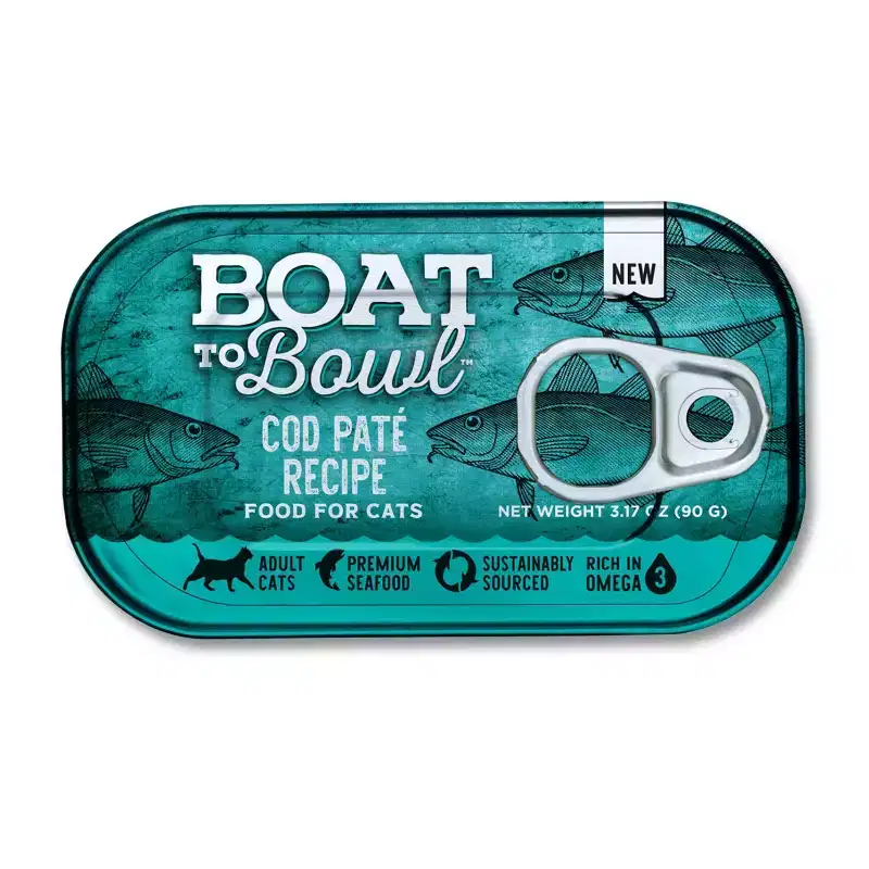 Boat To Bowl Seafood and Cod Fish Flavor Pate Recipe Wet Cat Food - 3.17oz