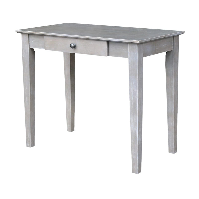 Wooden Writing Desk with Butcher Block Surface