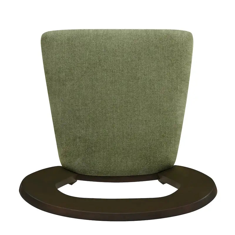 Modern Upholstered Dining Chair Set of 2 with Open-Back Design