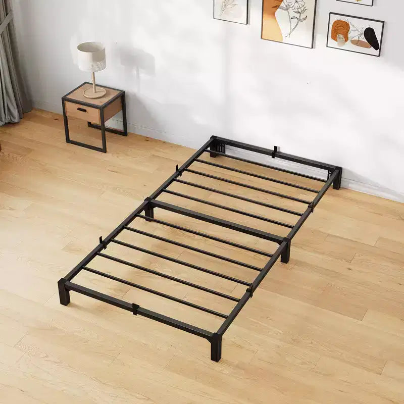 Bed Frame, Heavy Duty Metal Platform Bed Frame with Durable Iron Slat Support and Legs, No Box Spring Required, No Screws Needed