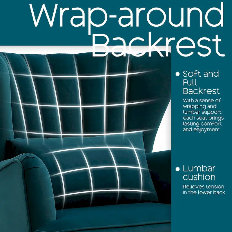 Modern Wingback Arm Chair Upholstered Accent Chair
