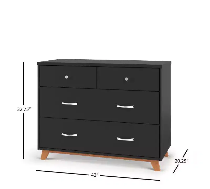 Child Craft SOHO Crib, 3-Drawer Dresser, Chest, Nightstand, 4-Piece Nursery Set