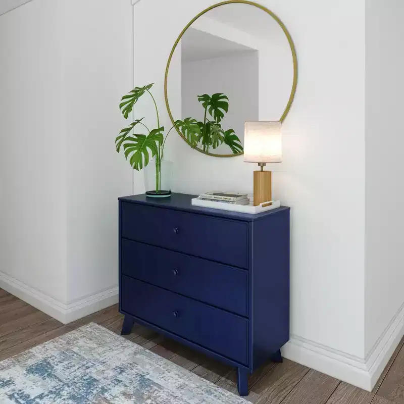 Plank+Beam Solid Wood Classic 3-Drawer Solid Wood Dresser, Small Dresser for Bedroom, Chest of Drawers