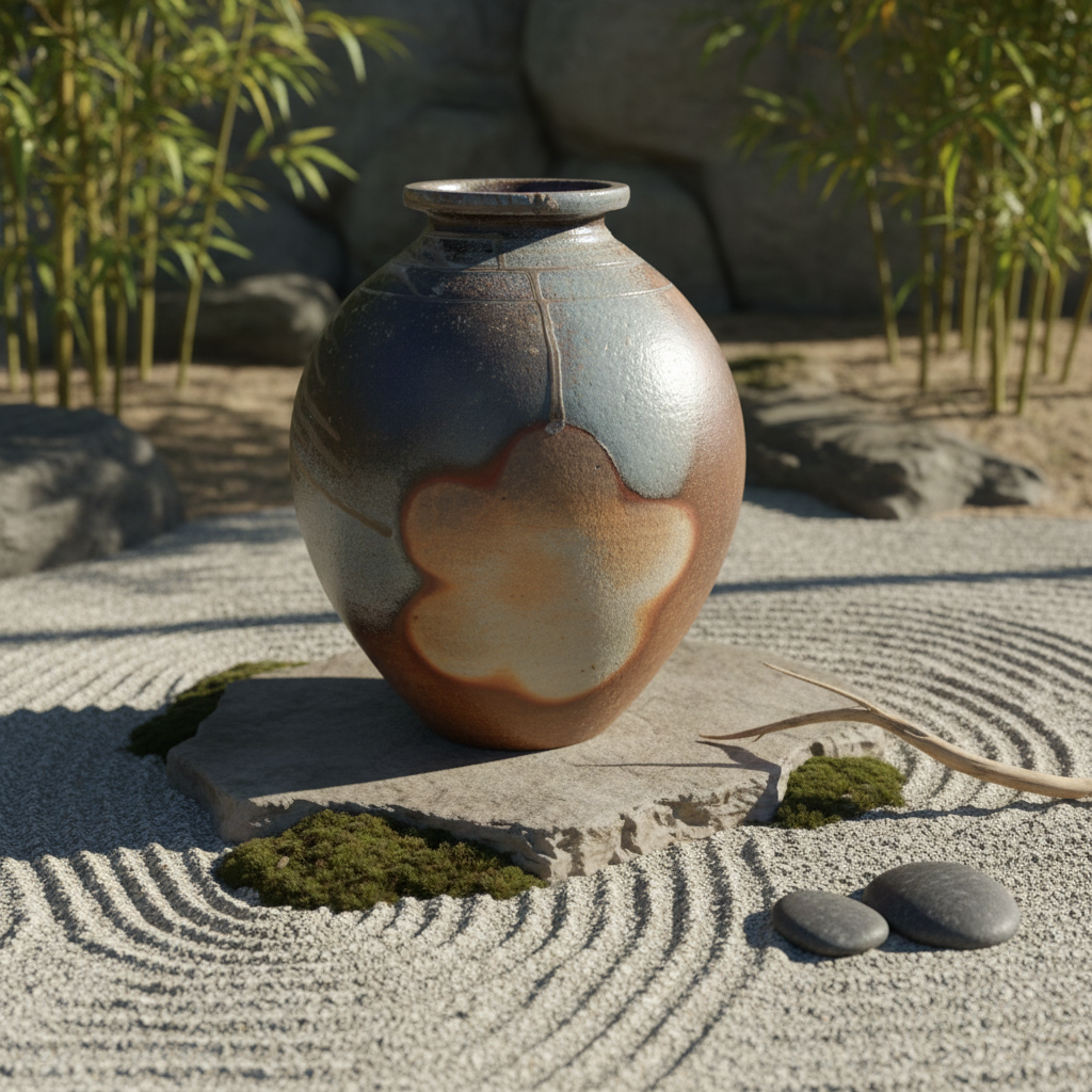 Unglazed Ash Large Jar