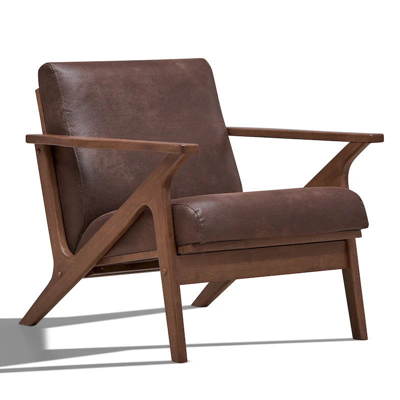 Mid-Century Modern Lounge Chair with Plush Cushioning