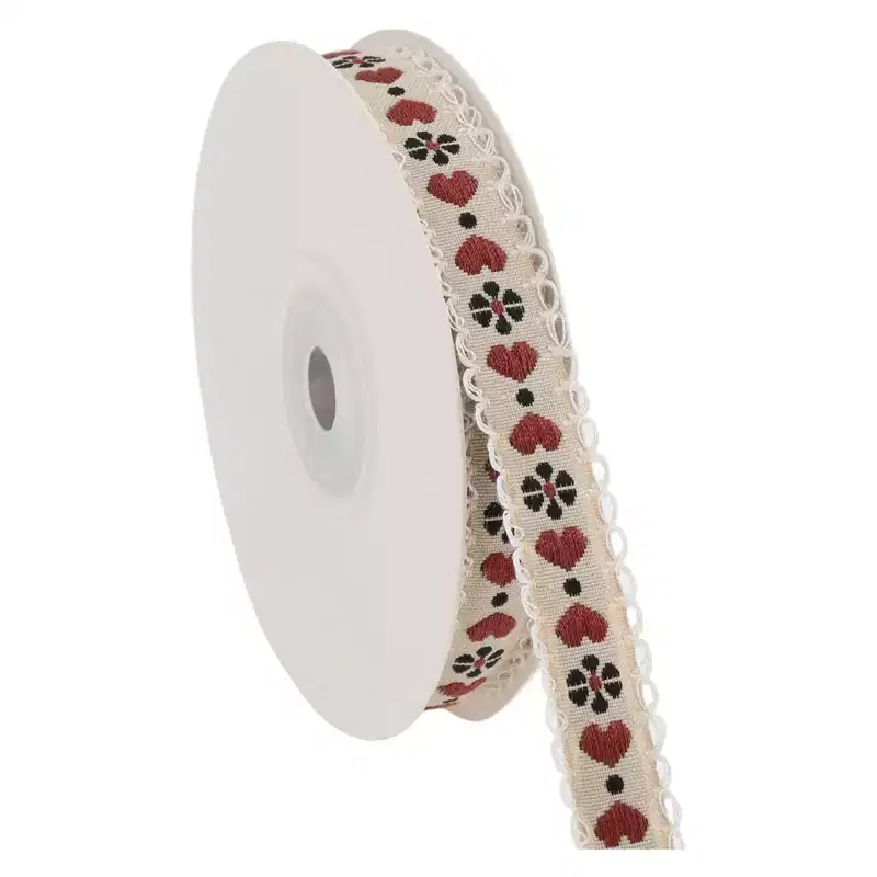 Unique Bargains 0.39x29.53' Heart Flower Gift Ribbon
