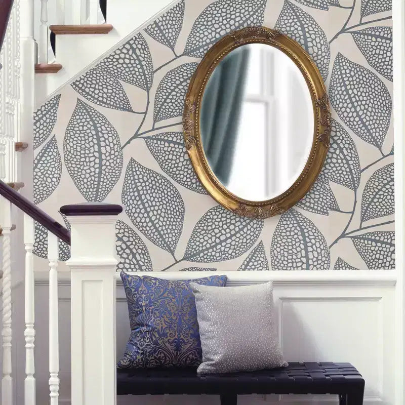 Howard Elliott 42"x30" Rectangular Iron and Slate Framed Wall and Vanity Mirror: Modern Style, No Assembly, Wall Mount