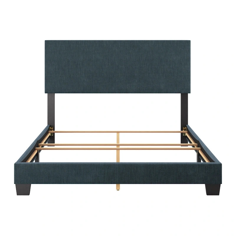 Upholstered Modern Queen Bed, Box Spring Required