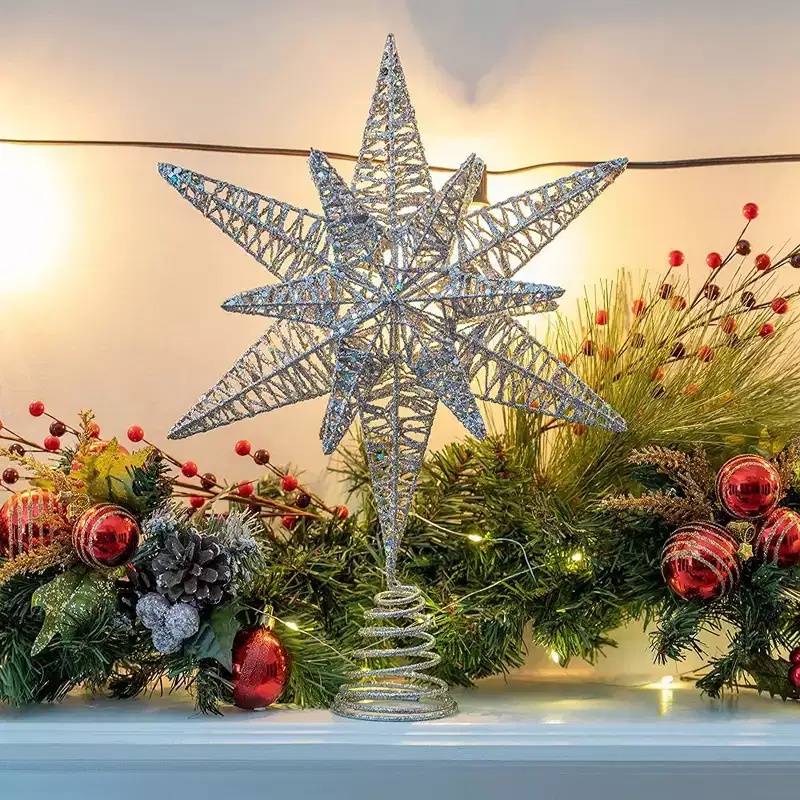 Ornativity 3D Star Tree Topper - Silver