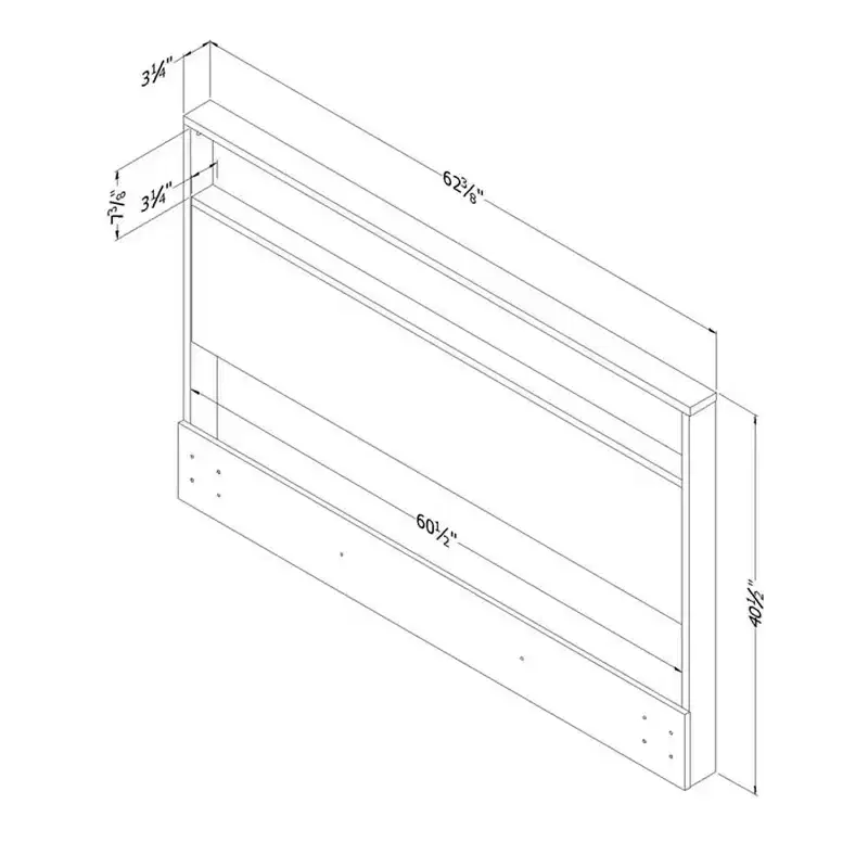 HomeStock Headboard with Shelf, Full/Queen 54/60-Inch