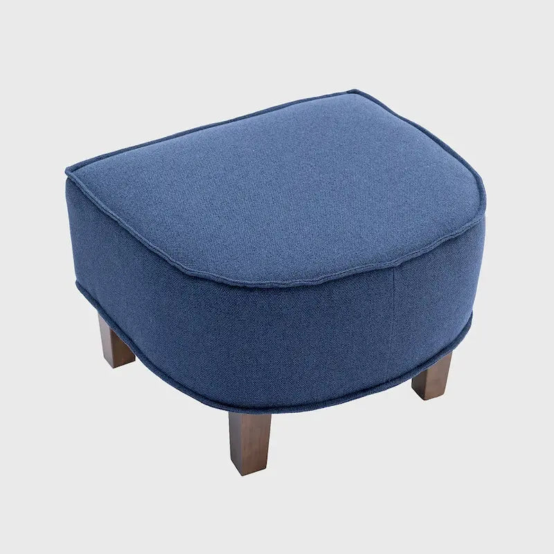 Mid-Century Modern Club Accent Chair with Tufted Back and Round Arms
