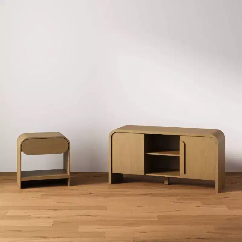 Iris Nightstand Warm Oak