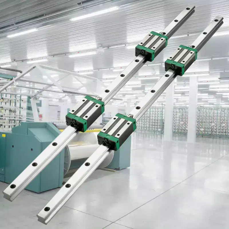 VEVOR 2PCS Linear Rail 0.79-67 Inch, Linear Bearings and Rails with 4PCS HSR20 Bearing Block, Linear Motion Slide Rails Plus, Silver