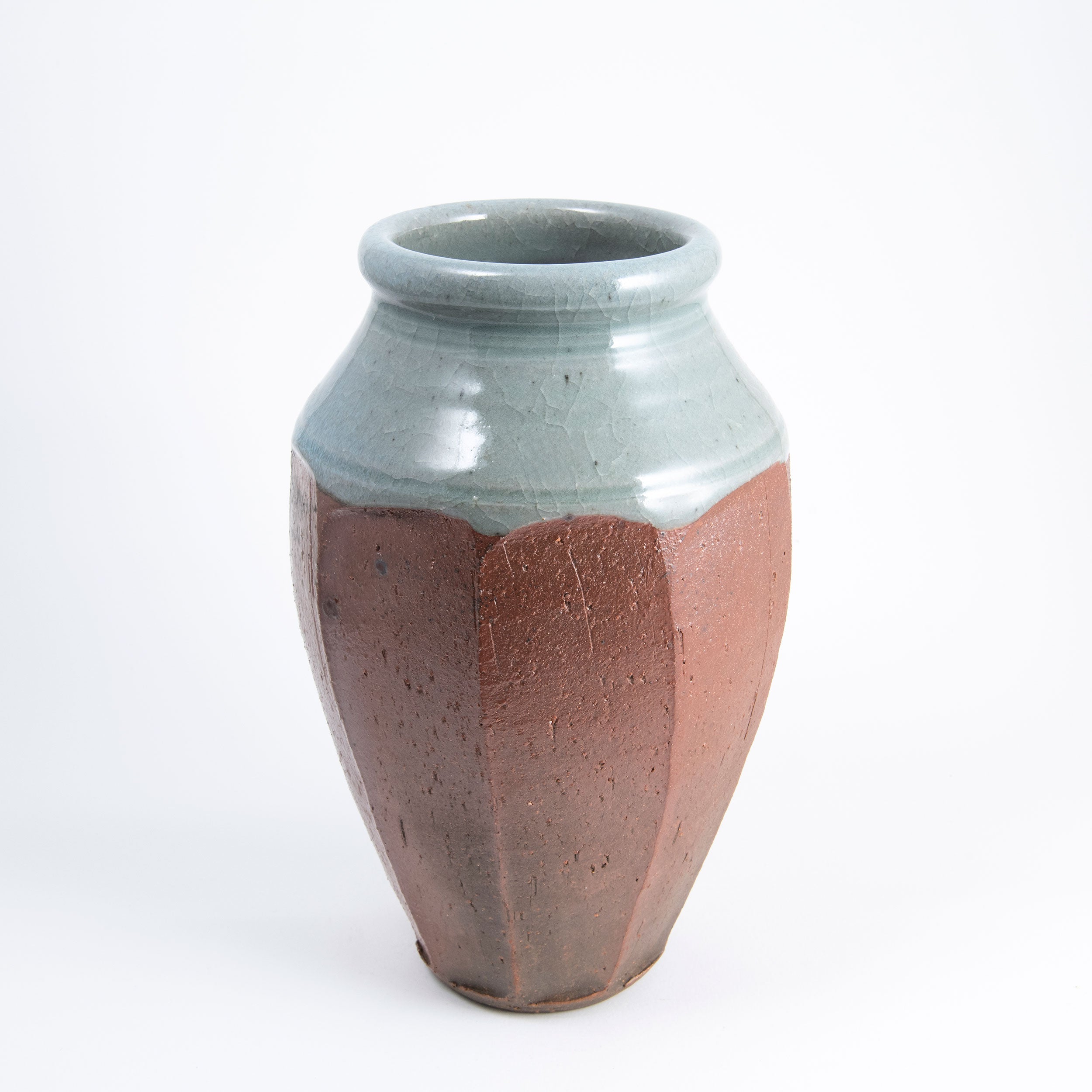 Tall Faceted Vase