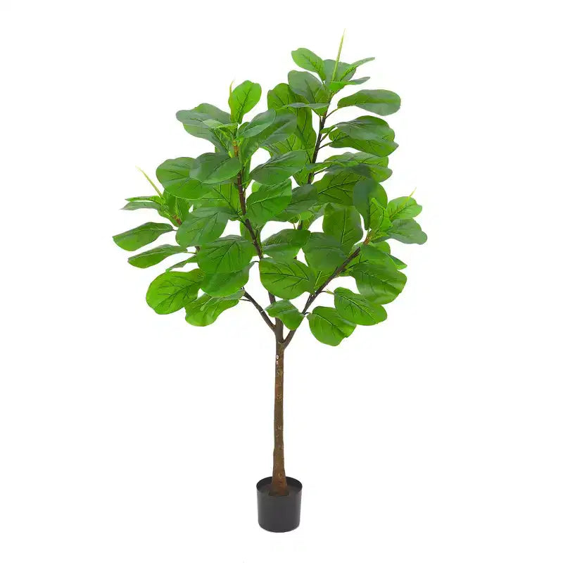 6 Ft Artificial Fiddle Fig Tree. 65- Fake Ficus w/ Adjustable . Floor Decor