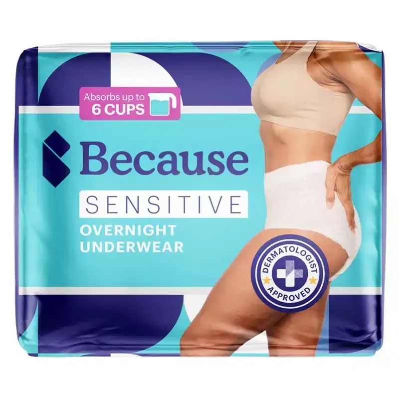 Because Sensitive Overnight Bladder Control Incontinence Underwear - XL