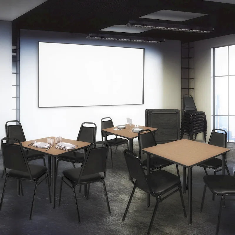 30 Square Folding Breakroom Table with Collapsible Steel Legs