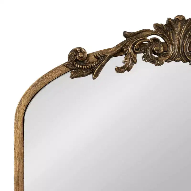Kate & Laurel All Things Decor 20"x6"x30" Arendahl MDF Jewelry Cabinet with Mirror Gold