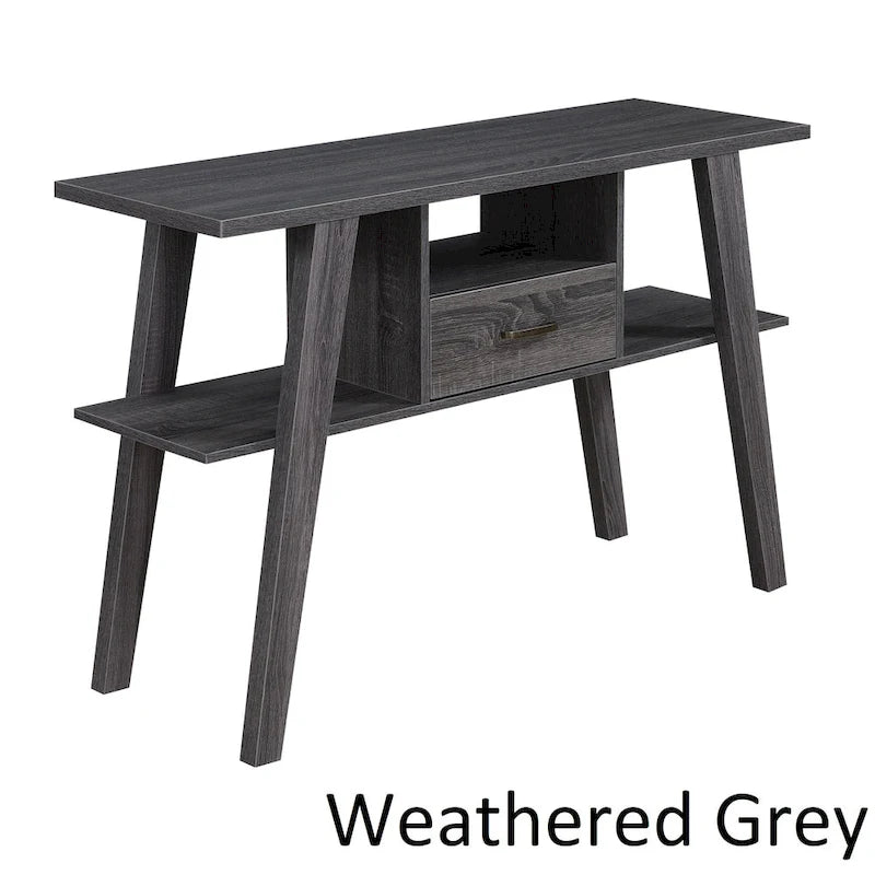 1-Drawer Console Table with 3 Shelves
