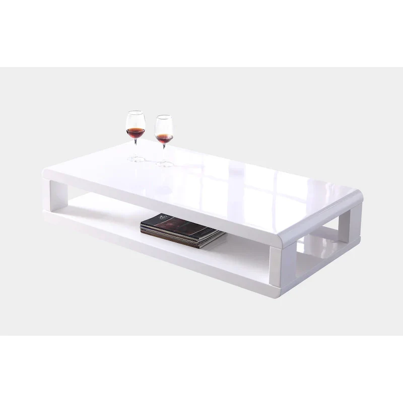 48 Modern Euro White High Gloss Coffee Table