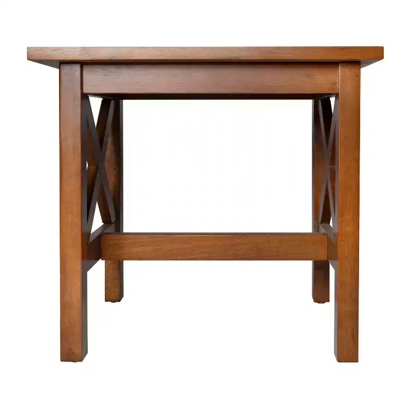 Emma and Oliver Solid Wood Farmhouse Style End Table