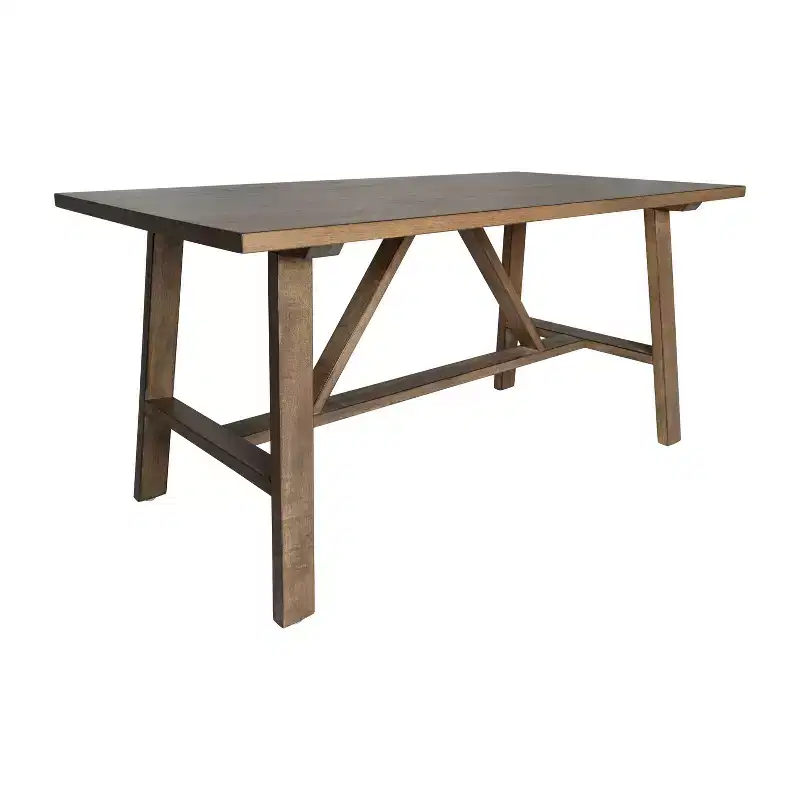 Flash Furniture Eli Solid Wood Farmhouse Coffee Table, Trestle Style Accent Table