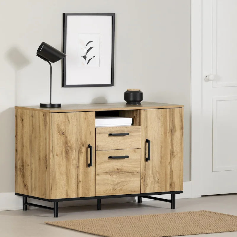 Credenza with File Drawer and Adjustable Shelf