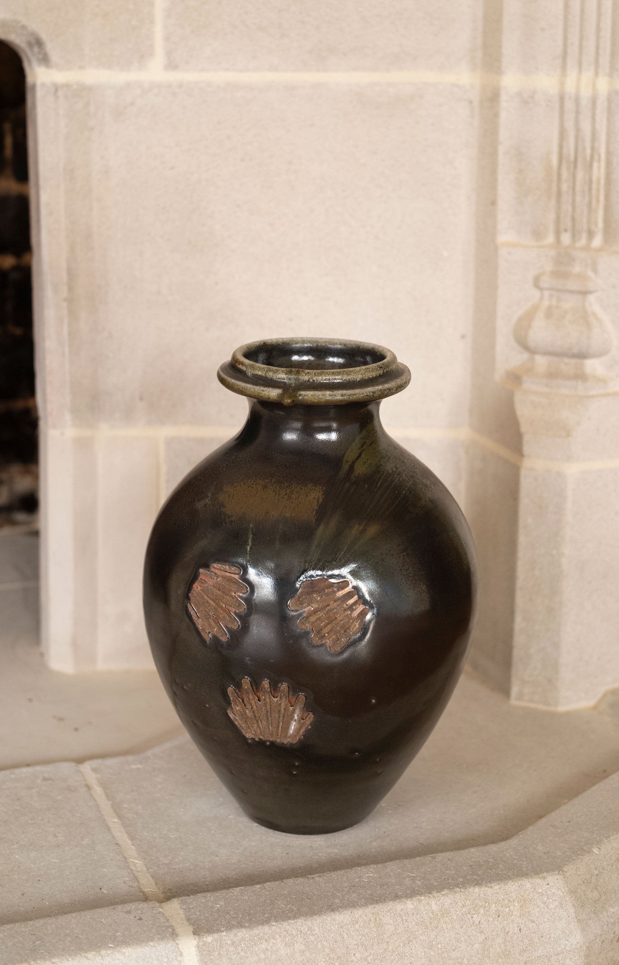 Kaki Round Vase