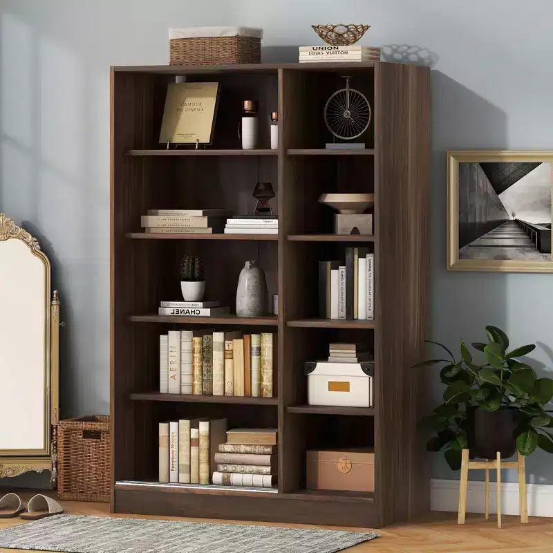 Wood 3-Door Shutter Wardrobe Armoire with Hanging Rail and Storage Shelves