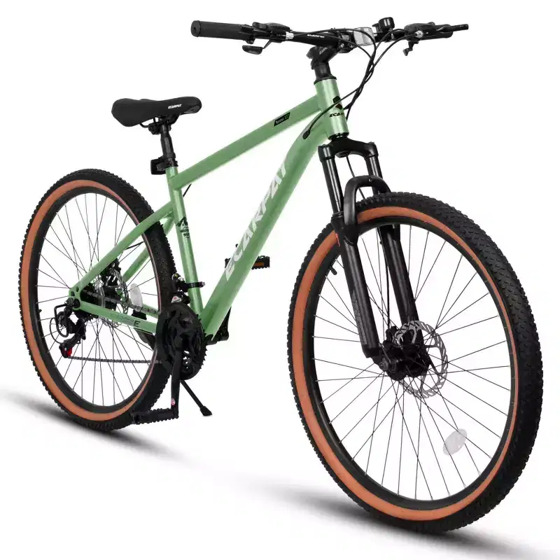 NAYSAYE Bicycle 27.5 Inch Mountain Bike for Adults with Disc Brakes for Commuting and Outdoor Exploration, Green, 70*27.5*40