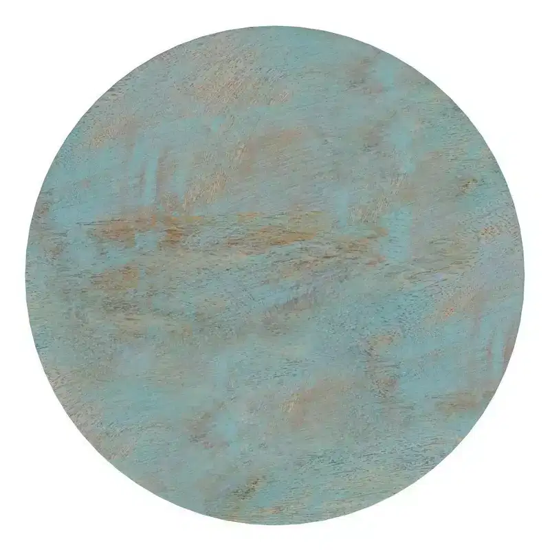 Willis Wooden Accent Table Teal Wash - WyndenHall: Mid-Century Modern, Mango Wood, Scratch-Resistant