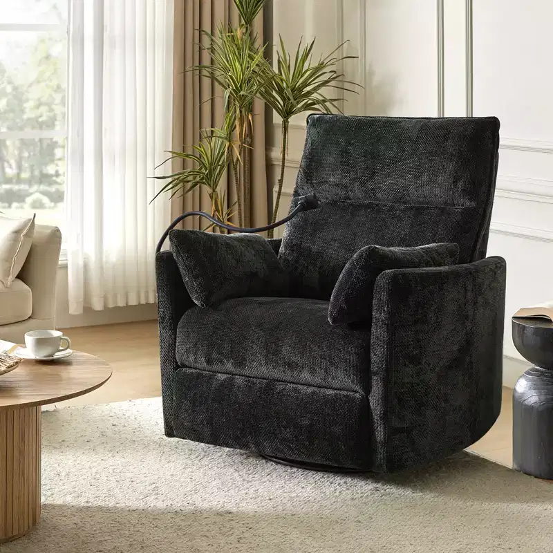 Julius 38 Power Rocking Swivel Nursery Recliner with USB Set of 2 | HULALA HOME